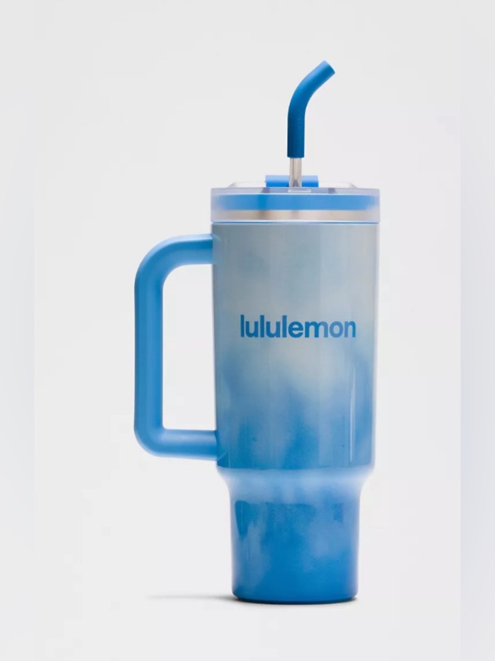 Lululemon Insulated Tumbler 40oz water bottle Blue Tropical Ocean Wave 40 oz
